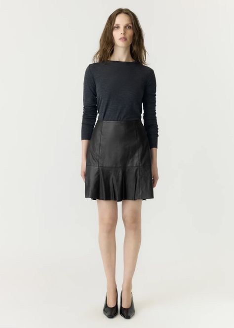 Hovedbilde YAS  Colly Naplon Leather Skirt Black