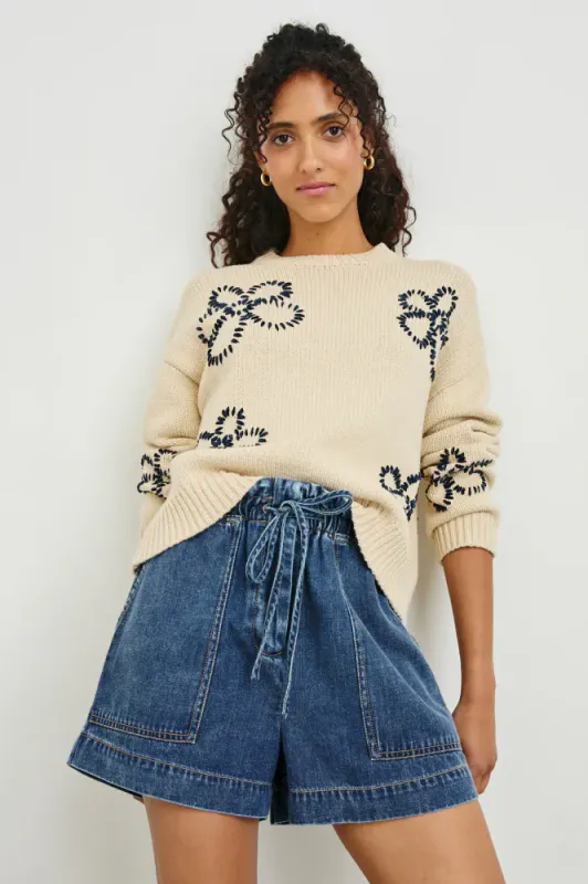 Rails Zoey Ivory Navy Sweater