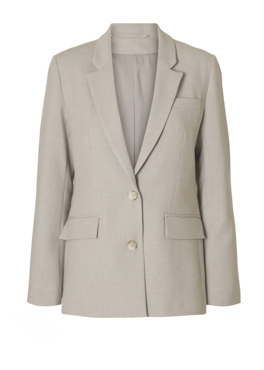 Selected Femme Rita Classic Blazer Island Fossil Melange