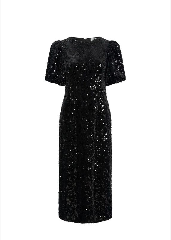 YAS Sofie Sequin 2/4 Kjole Black