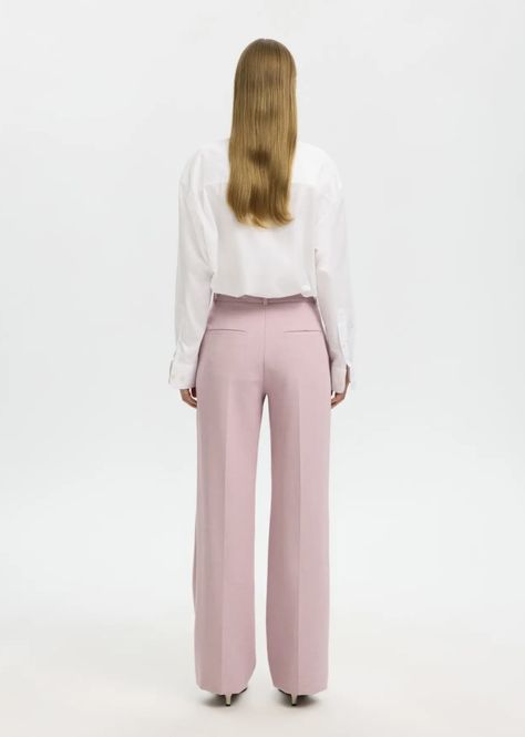 Hovedbilde Selected Femme Rita Wide Pant Bleached Mauve  Melange