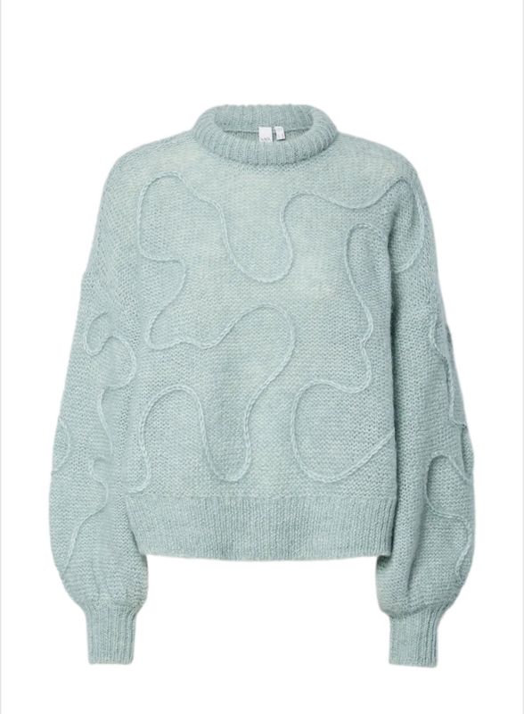 YAS Brida Strikket Genser Silver Blue