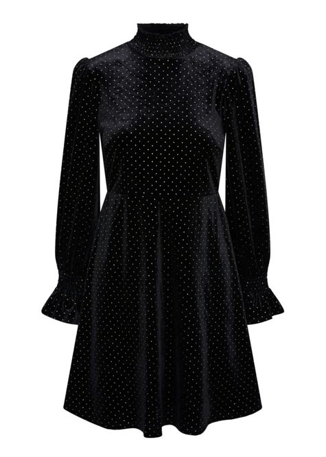 Hovedbilde YAS Riva High Neck Velvet Dress Black 
