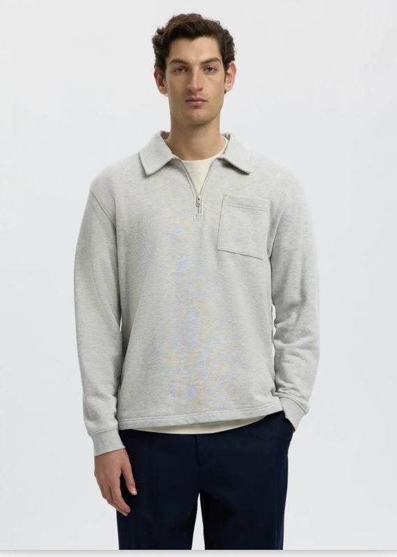 Selected Homme Scott LS HALF ZIP SWEAT Navy Blazer 