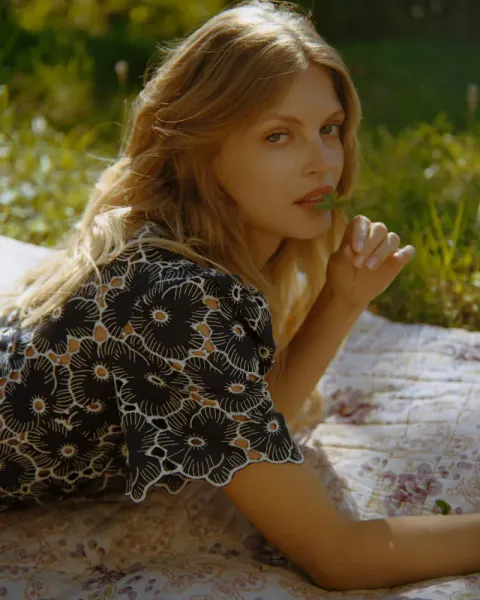 Hovedbilde byTiMo Broderie Anglaise Maxi Dress Marine