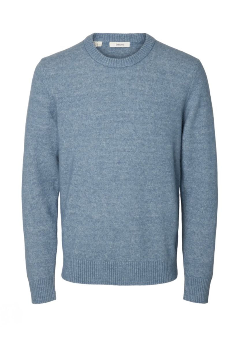 Selected Homme Rai Knit Crew blue mirage/melange