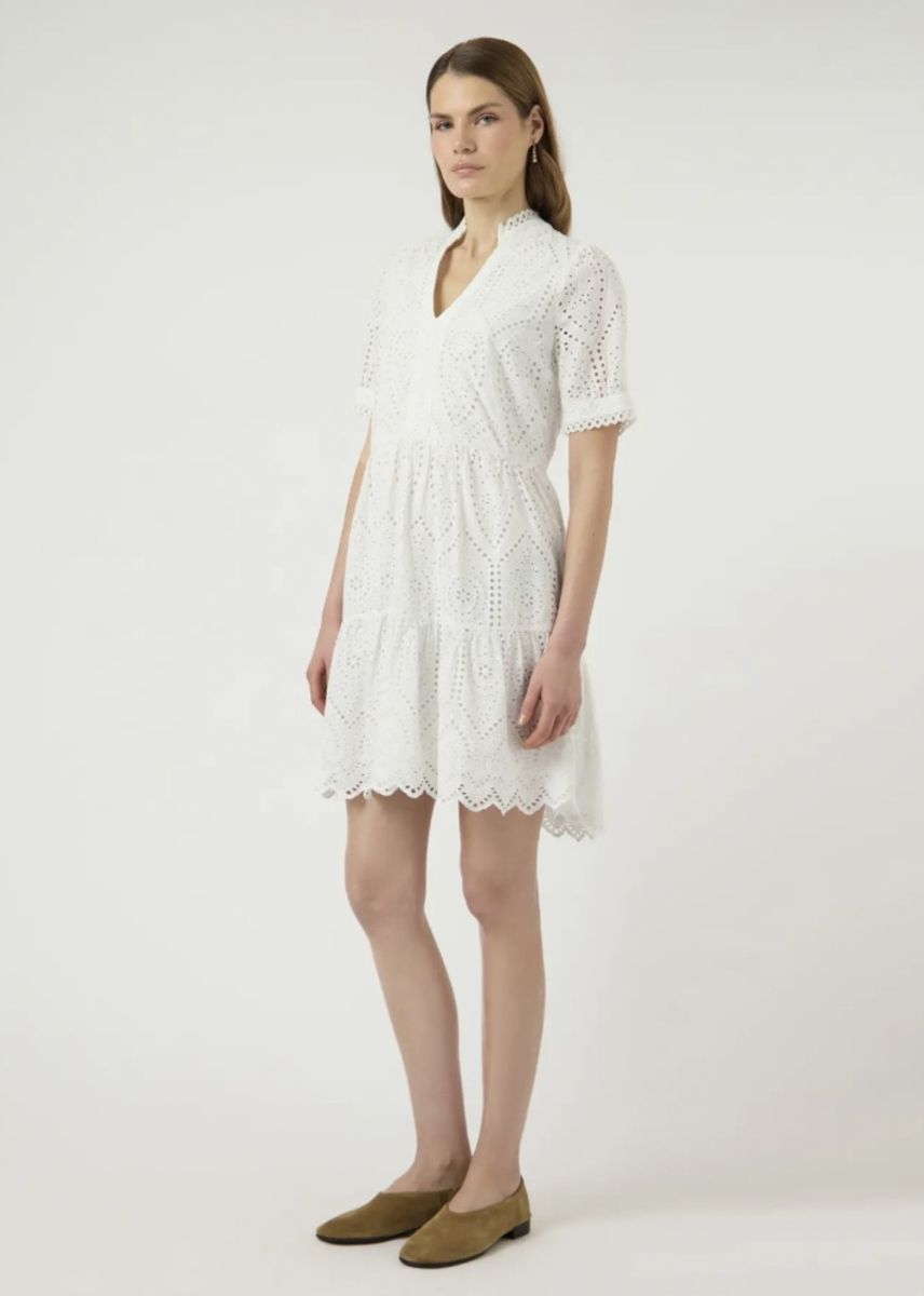 YAS Holi Dress Star White