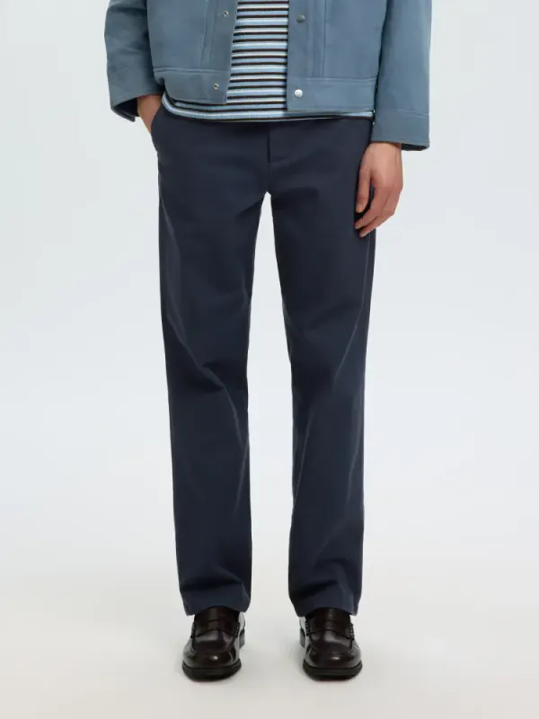 Selected Men 196 Straight Mile Twill Pant Dark Sapphire