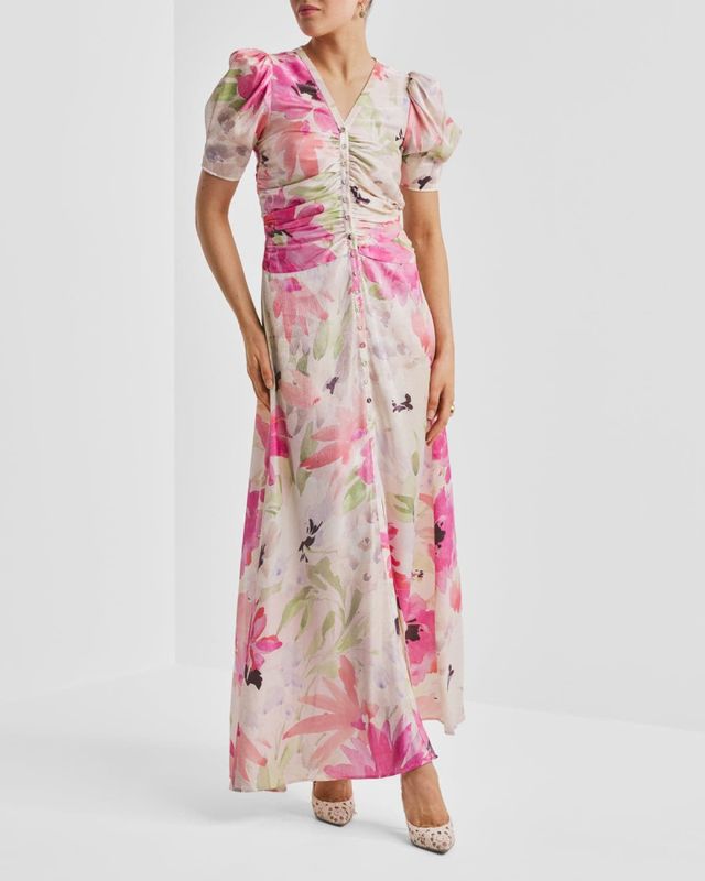 byTiMo Shiny Button Down Dress Soft Dew