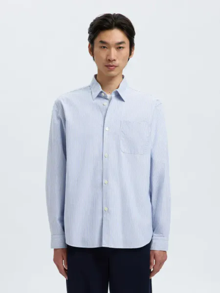 Hovedbilde Selected Homme Jim Stripe Shirt White Blue