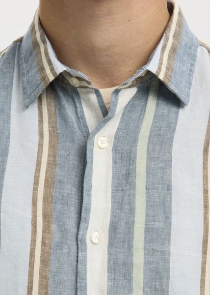 Hovedbilde Selected Man Kylian Shirt Resort Blue Mirage Wide Multi