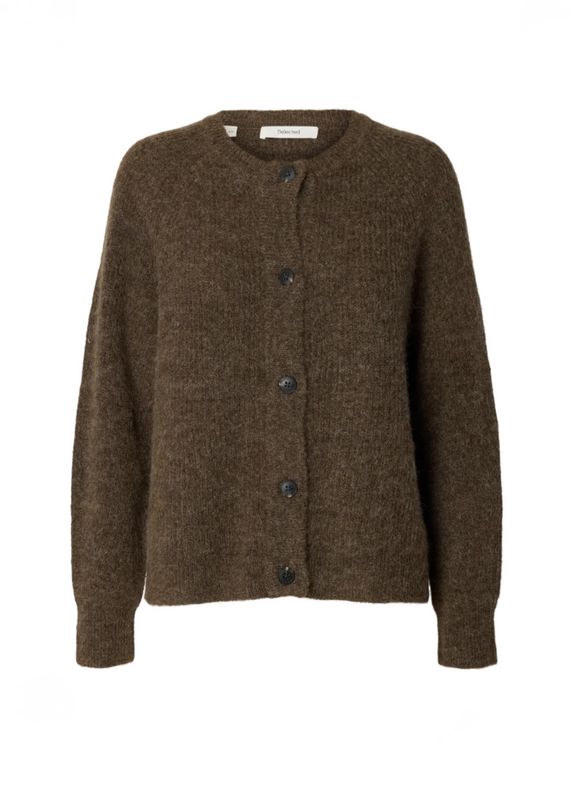 Selected Femme Lulu Knit Cardigan Dachshund Melange