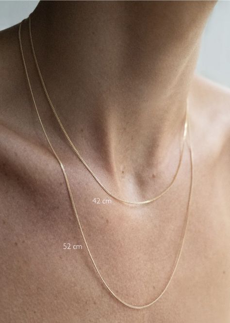 Hovedbilde Ani Jewels Thin Chain Gold - Smykke 42cm