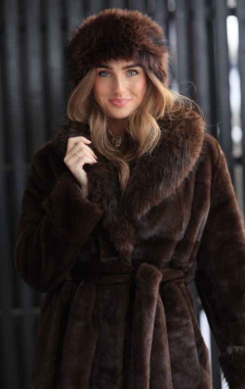 Nectar Faux Fur Head Band Cocoa