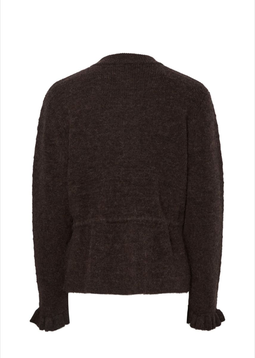 YAS Thellis Cardigan Hot Fudge