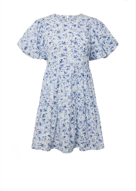 Hovedbilde YAS Colea Dress Pristine Blue donna print