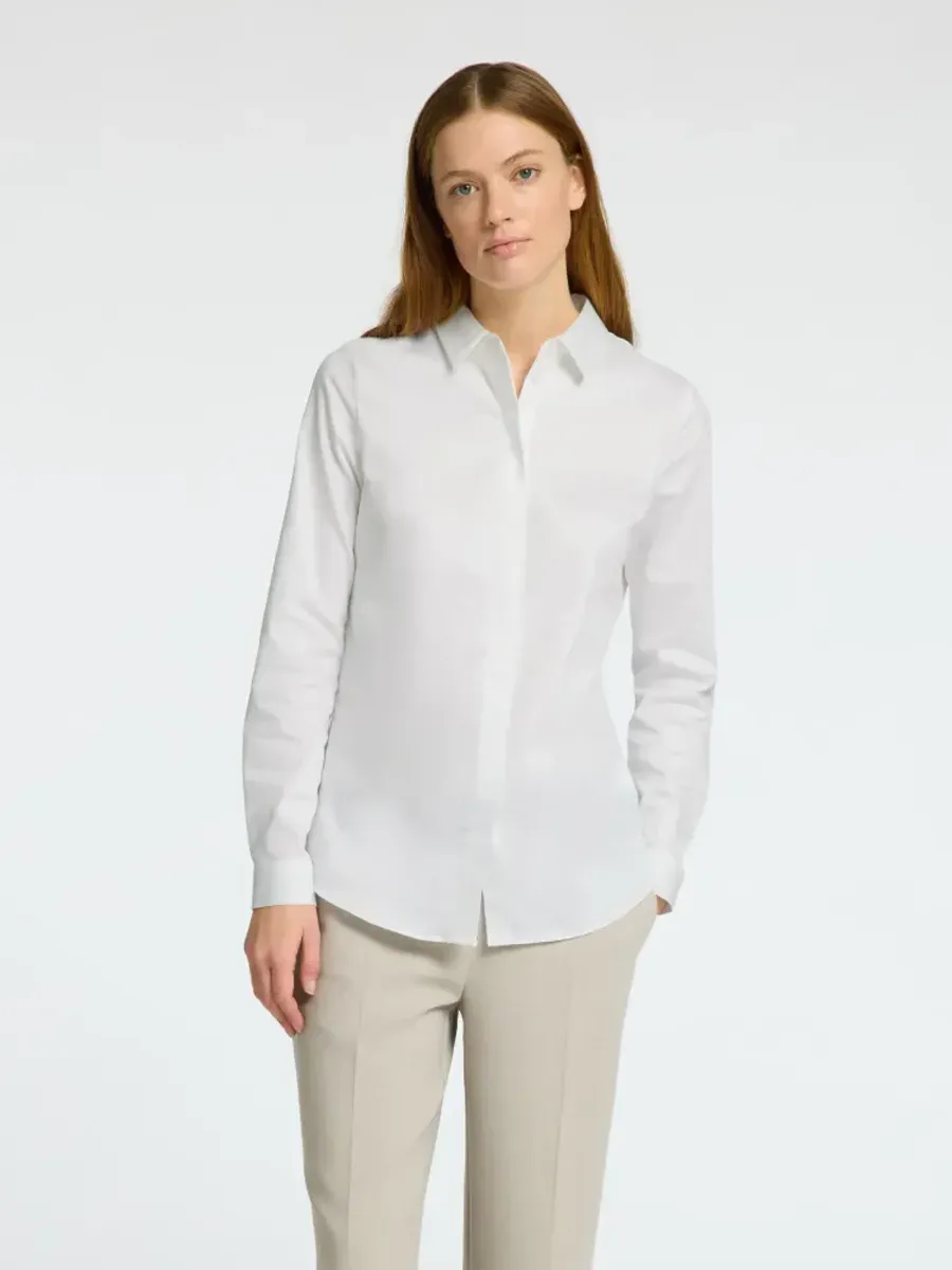 Selected Femme Fromie Fitted Shirt Brighte White