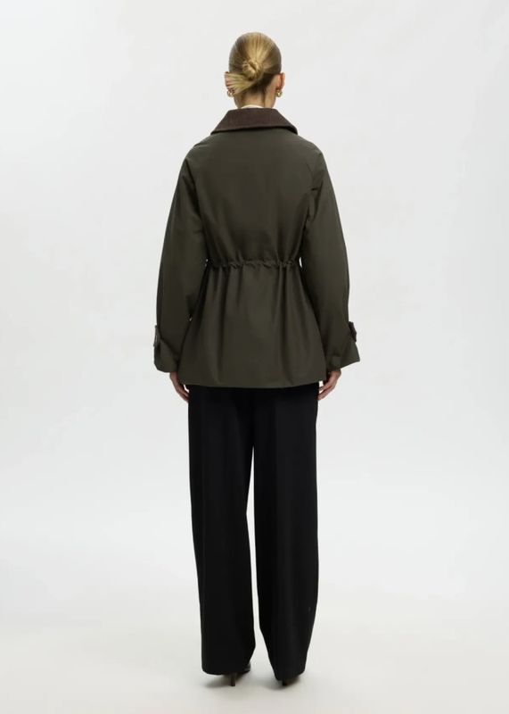Selected Femme Wilma Waxed Jacket Grape Leaf