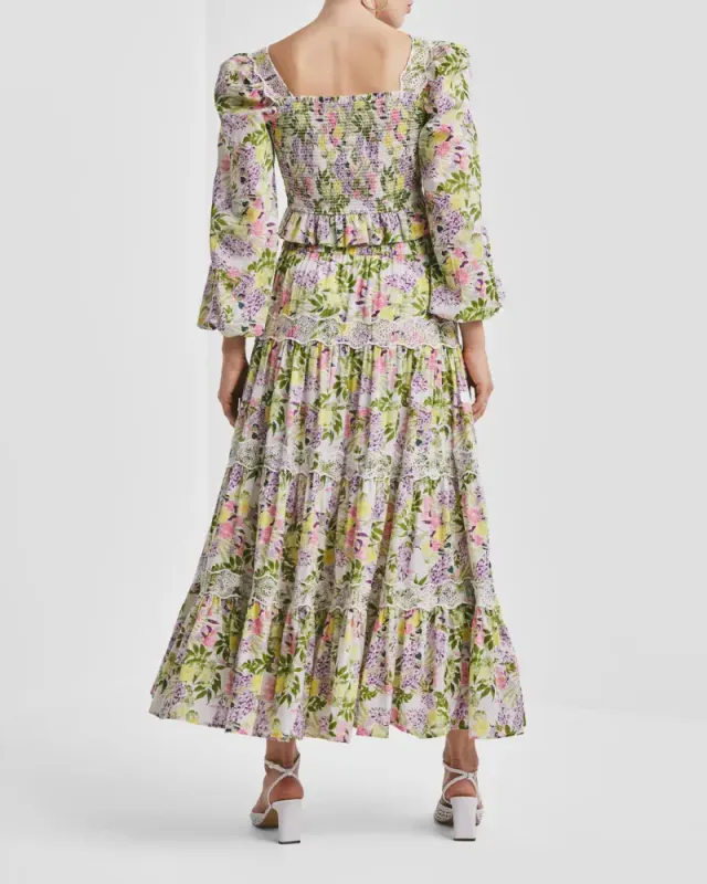 byTiMo Cotton Slub Skirt Summer Lilacs