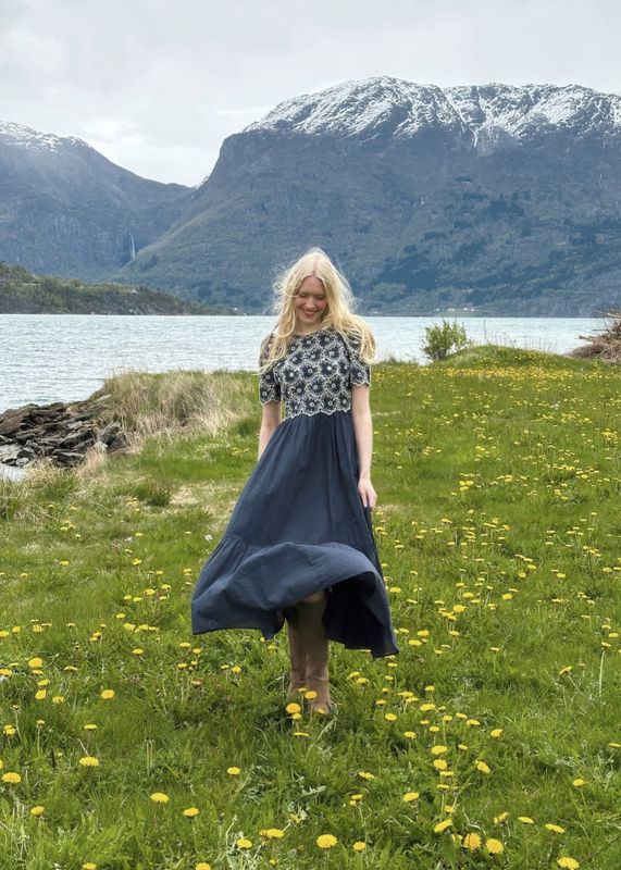 byTiMo Broderie Anglaise Maxi Dress Marine