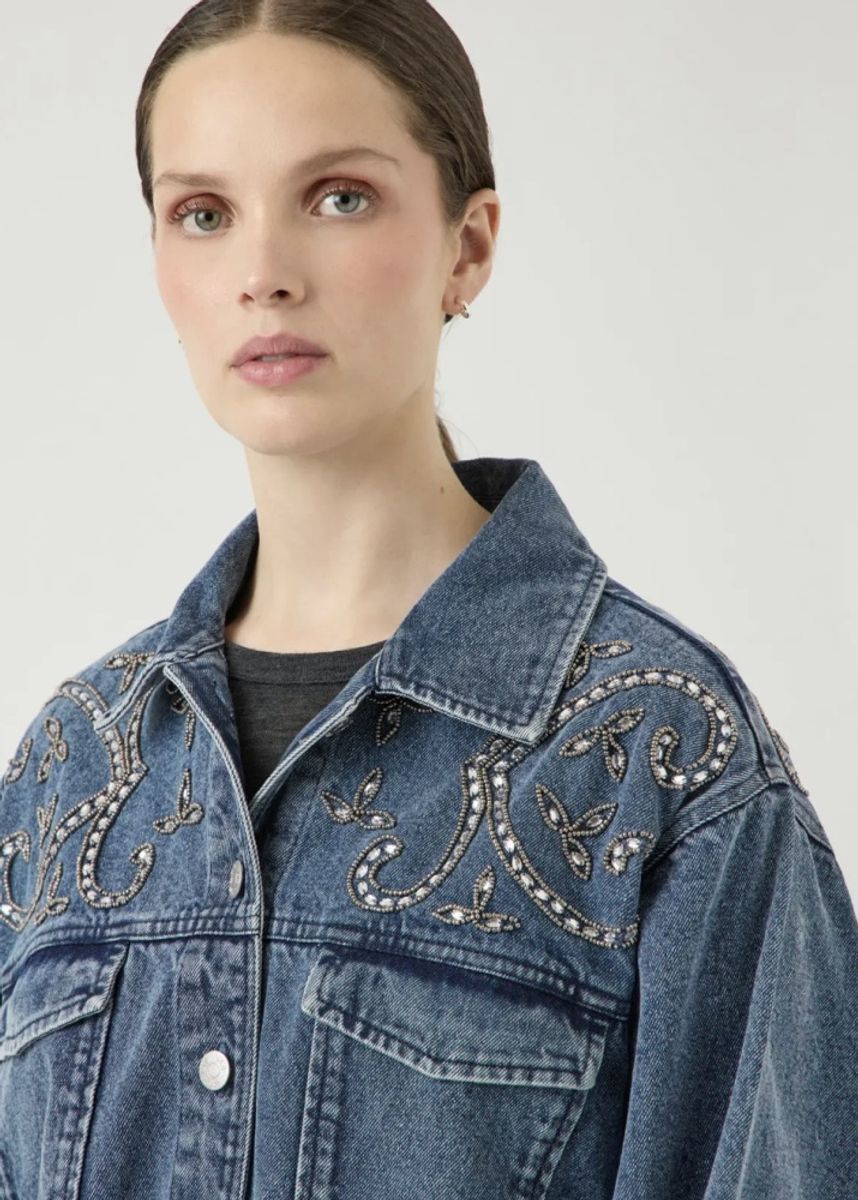 YAS Vision Denim Emb Jacket 