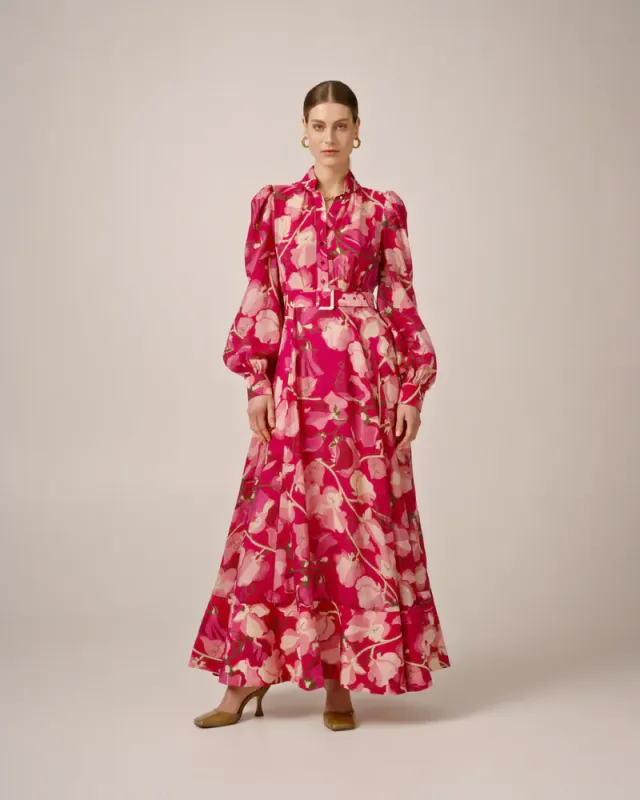 byTiMo Viscose belt dress AMOUR