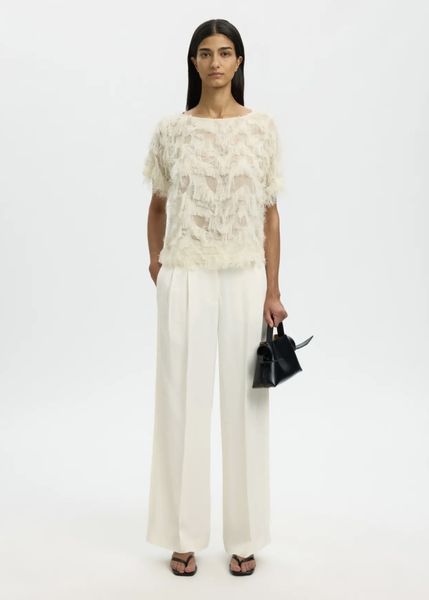 Hovedbilde Selected Woman Myline Whiteline Boatneck Top Egret