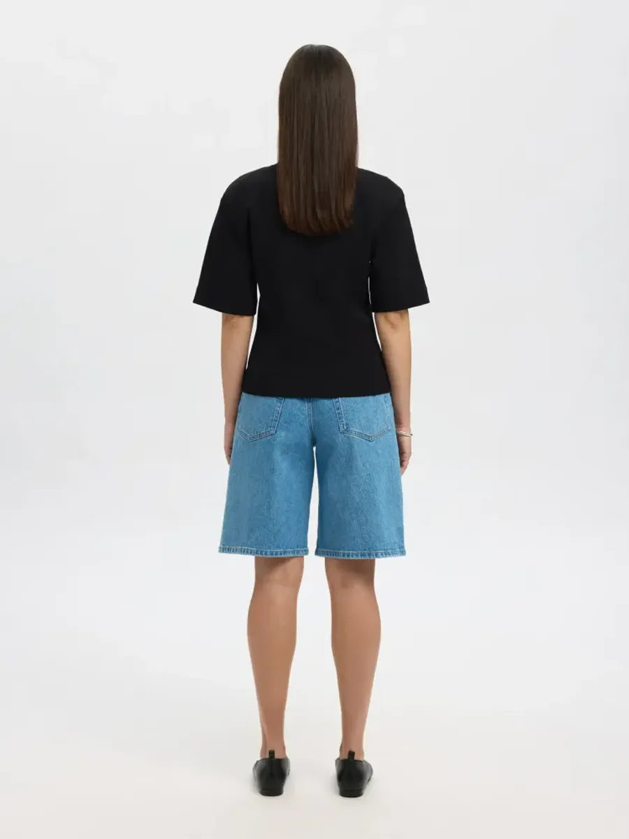 Selected Femme Mesa Tee Black